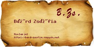 Bárd Zsófia névjegykártya